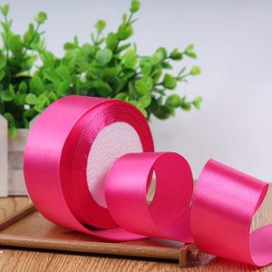 Planet Gates Rose Red / 4 Cm 40mm Silk Satin Ribbon for Crafts Handmade DIY Gift Wrap Party Wedding Decorative Bouquets Cake Decor Material Short Eye Catching