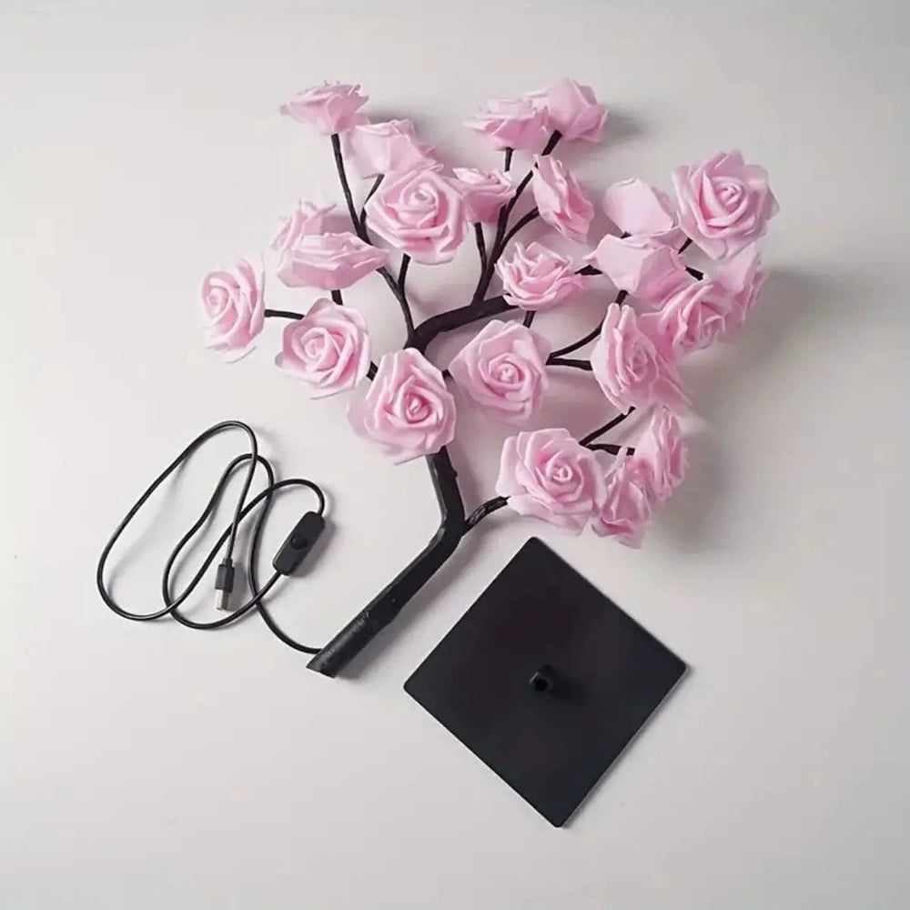 Planet Gates Rose Tree Lamp, Flower Lamp For Valentine's Day Wedding Decor, DIY Branches Night Lights Tree Fairy Lamp For Bedroom Home Decor