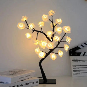 Planet Gates Rose Tree Lamp, USB Powered LED Light Flower Night Light for Home Decoration Outdoor Parties Weddings Gift