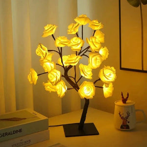 Planet Gates Rose Tree Lamp, USB Powered LED Light Flower Night Light for Home Decoration Outdoor Parties Weddings Gift
