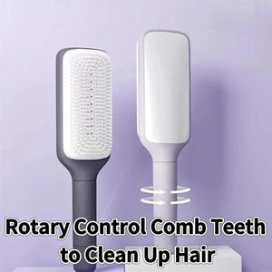 Planet Gates Rotatable Self Cleaning Hair Brush Telescopic Massage Airbag Comb Telescopic Cleaning Anti-static Hairdressing Air Cushion Comb