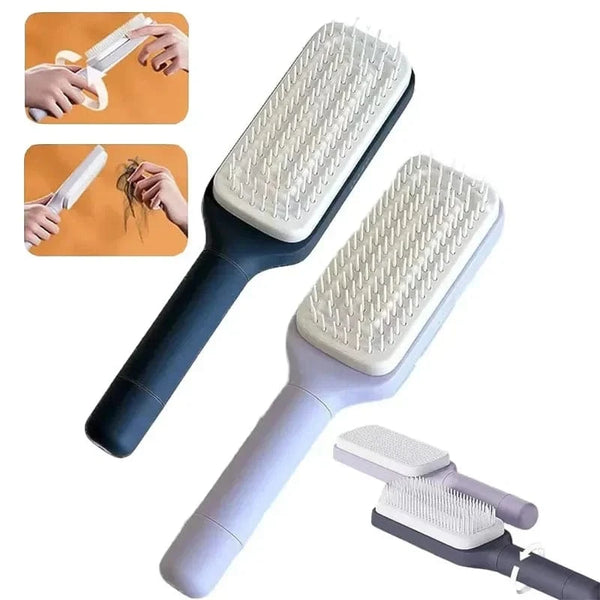 Planet Gates Rotatable Self Cleaning Hair Brush Telescopic Massage Airbag Comb Telescopic Cleaning Anti-static Hairdressing Air Cushion Comb