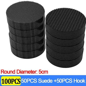 Planet Gates Round-100pcs Carpet Fixing Stickers 100/2pcs Double High Adhesive Car Fixed Patches Non-slip Mat Home Floor Foot Mats Non-slip Grip Tapes New
