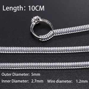 Planet Gates Round-Big 4pcs/lot Transparent Spiral Based Ring Tools Spring Coil Ring Size Adjuster Guard Tightener Reducer Resizing Tool For Jewelry