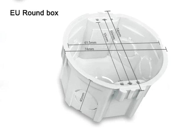 Planet Gates round box 86 type 1 2 3 4 gang 1 2 way Silver aluminum alloy panel Switch socket LED use round box Industry German EU French light socket
