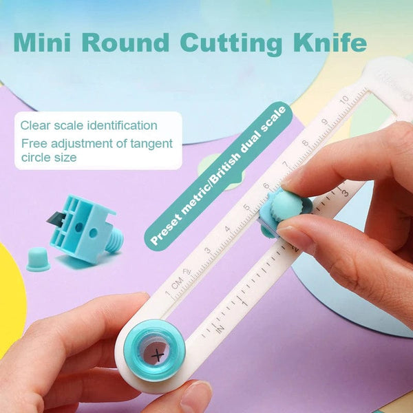 Planet Gates Round Cutting Knife 360 Adjustable Paper Circle Cutter Round Cutting Knife DIY Compass Cutter Tools For Paper Card Crafts Office School Stationery