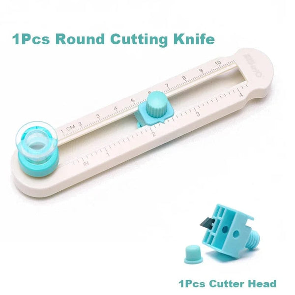 Planet Gates Round Cutting Knife 360 Adjustable Paper Circle Cutter Round Cutting Knife DIY Compass Cutter Tools For Paper Card Crafts Office School Stationery