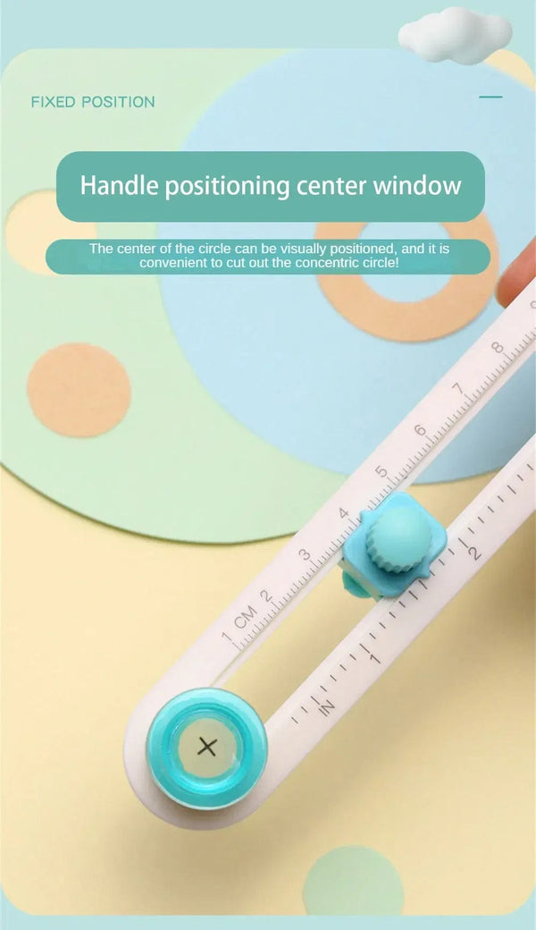 Planet Gates Round Cutting Knife 360 Adjustable Paper Circle Cutter Round Cutting Knife DIY Compass Cutter Tools For Paper Card Crafts Office School Stationery