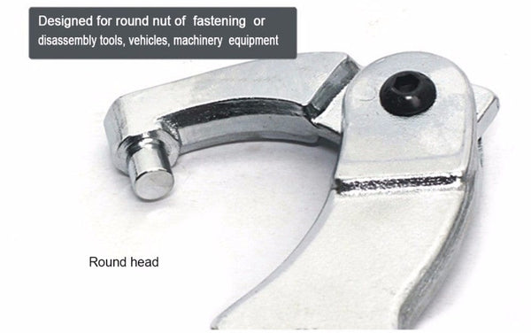 Planet Gates Round Head / 32-76mm 1PCS Adjustable Wrench Hook Spanner Square/Round Head CR-V Spanner Key for Round Bolt Hand Tools 19-51/32-76/51-120mm