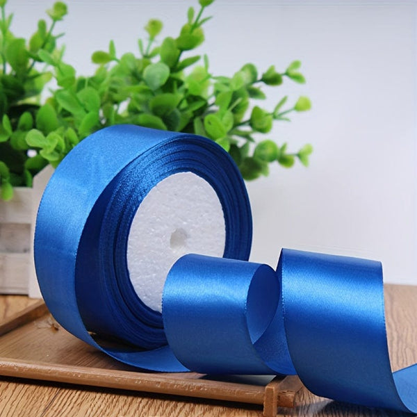 Planet Gates Royal Blue / 4 Cm 40mm Silk Satin Ribbon for Crafts Handmade DIY Gift Wrap Party Wedding Decorative Bouquets Cake Decor Material Short Eye Catching