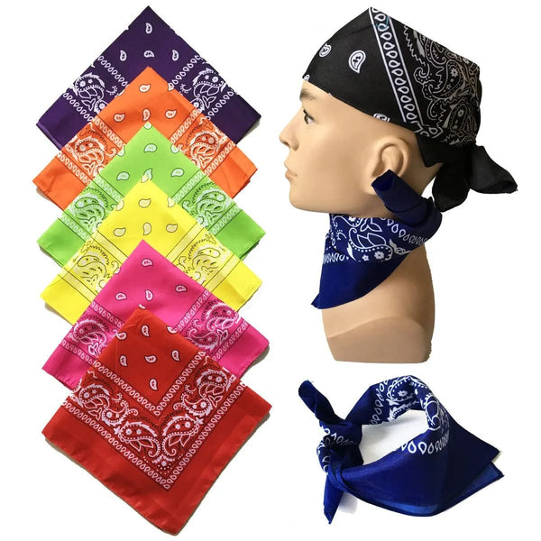 Planet Gates Royal Blue Fashion Bohemian Print Bandana Hair Bands Hip Hop Man Women Outdoor Unisex Headbands Band Wrist Wraps Face Mask Handkerchief