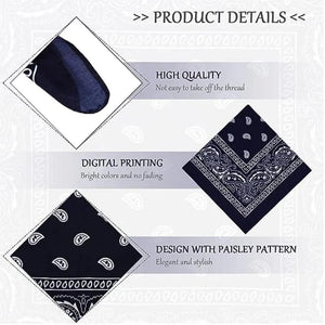 Planet Gates Royal Blue Fashion Bohemian Print Bandana Hair Bands Hip Hop Man Women Outdoor Unisex Headbands Band Wrist Wraps Face Mask Handkerchief