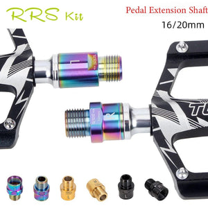 Planet Gates Rrskit Bicycle Pedal Extension Bolts Spacers R66E Pedal Extender Axle Crank Accessories 16Mm 20Mm For MTB Road Bike Pedal