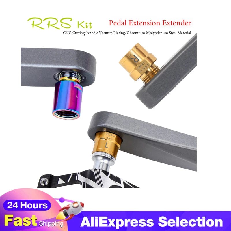 Śruby przedłużające pedały rowerowe Planet Gates Rrskit, dystanse, oś przedłużająca pedały R66E, akcesoria do korby, 16 mm, 20 mm, do pedałów szosowych MTB