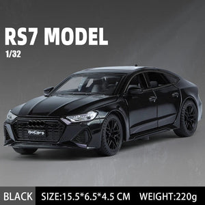 Planet Gates rs7 black / CHINA 1:32 RS7 Sportback Alloy Car Model Diecast Metal Sound Light Simulation Vehicle Collection Toy Gift for Kid Pull Back  One Piece