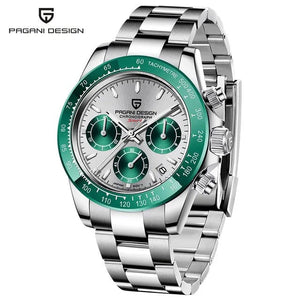 Planet Gates rubber grey 40mm New V2 PAGANI DESIGN Men's Quartz Watches Sapphire Retro Chronograph Stainless Steel Waterproof Watch Men Relogio Masculino