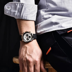 Planet Gates rubber grey 40mm New V2 PAGANI DESIGN Men's Quartz Watches Sapphire Retro Chronograph Stainless Steel Waterproof Watch Men Relogio Masculino