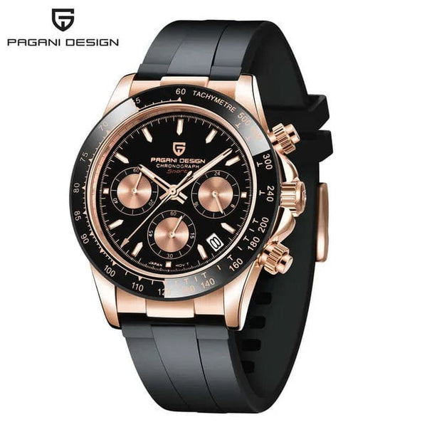 Planet Gates rubber grey 40mm New V2 PAGANI DESIGN Men's Quartz Watches Sapphire Retro Chronograph Stainless Steel Waterproof Watch Men Relogio Masculino