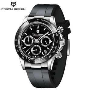 Planet Gates rubber grey 40mm New V2 PAGANI DESIGN Men's Quartz Watches Sapphire Retro Chronograph Stainless Steel Waterproof Watch Men Relogio Masculino