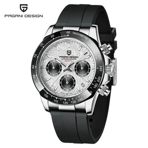 Planet Gates rubber grey 40mm New V2 PAGANI DESIGN Men's Quartz Watches Sapphire Retro Chronograph Stainless Steel Waterproof Watch Men Relogio Masculino
