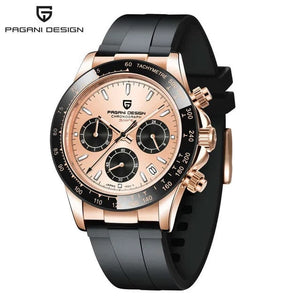 Planet Gates rubber grey 40mm New V2 PAGANI DESIGN Men's Quartz Watches Sapphire Retro Chronograph Stainless Steel Waterproof Watch Men Relogio Masculino