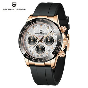 Planet Gates rubber grey 40mm New V2 PAGANI DESIGN Men's Quartz Watches Sapphire Retro Chronograph Stainless Steel Waterproof Watch Men Relogio Masculino