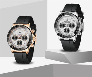Planet Gates rubber grey 40mm New V2 PAGANI DESIGN Men's Quartz Watches Sapphire Retro Chronograph Stainless Steel Waterproof Watch Men Relogio Masculino