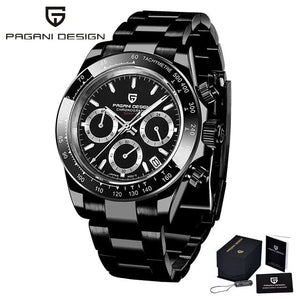 Planet Gates rubber grey 40mm New V2 PAGANI DESIGN Men's Quartz Watches Sapphire Retro Chronograph Stainless Steel Waterproof Watch Men Relogio Masculino