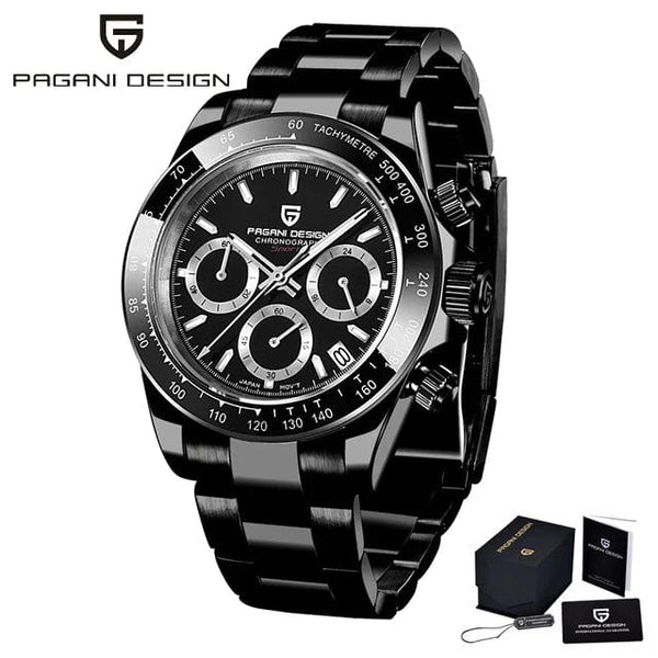 Planet Gates rubber grey 40mm New V2 PAGANI DESIGN Men's Quartz Watches Sapphire Retro Chronograph Stainless Steel Waterproof Watch Men Relogio Masculino