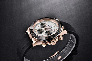 Planet Gates rubber grey 40mm New V2 PAGANI DESIGN Men's Quartz Watches Sapphire Retro Chronograph Stainless Steel Waterproof Watch Men Relogio Masculino