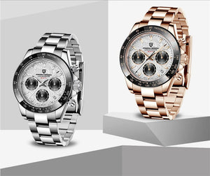 Planet Gates rubber grey 40mm New V2 PAGANI DESIGN Men's Quartz Watches Sapphire Retro Chronograph Stainless Steel Waterproof Watch Men Relogio Masculino
