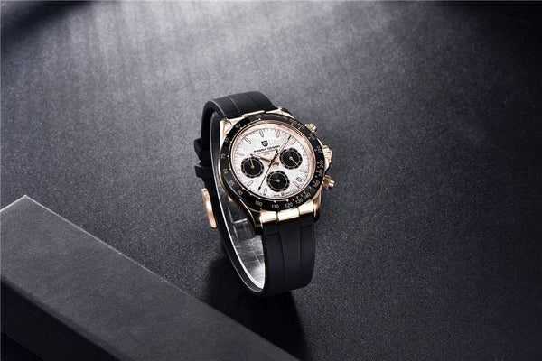 Planet Gates rubber grey 40mm New V2 PAGANI DESIGN Men's Quartz Watches Sapphire Retro Chronograph Stainless Steel Waterproof Watch Men Relogio Masculino