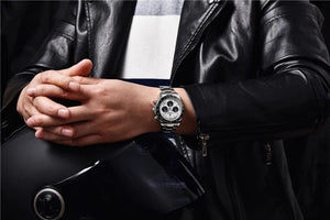 Planet Gates rubber grey 40mm New V2 PAGANI DESIGN Men's Quartz Watches Sapphire Retro Chronograph Stainless Steel Waterproof Watch Men Relogio Masculino