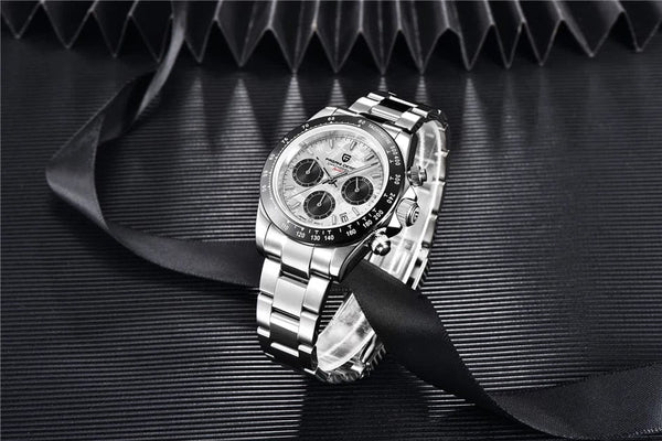 Planet Gates rubber grey 40mm New V2 PAGANI DESIGN Men's Quartz Watches Sapphire Retro Chronograph Stainless Steel Waterproof Watch Men Relogio Masculino