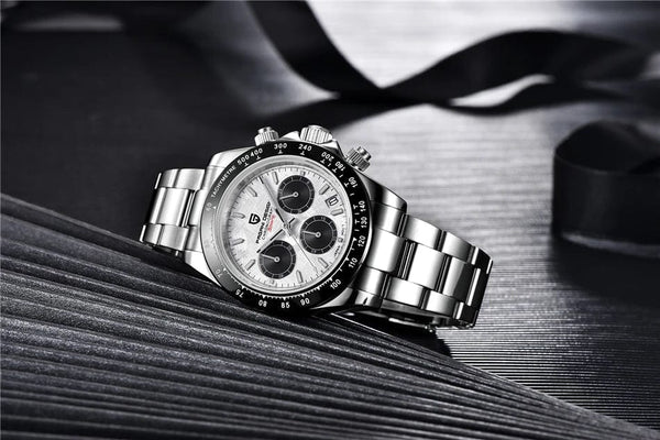 Planet Gates rubber grey 40mm New V2 PAGANI DESIGN Men's Quartz Watches Sapphire Retro Chronograph Stainless Steel Waterproof Watch Men Relogio Masculino