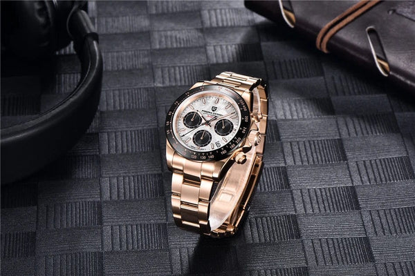Planet Gates rubber grey 40mm New V2 PAGANI DESIGN Men's Quartz Watches Sapphire Retro Chronograph Stainless Steel Waterproof Watch Men Relogio Masculino