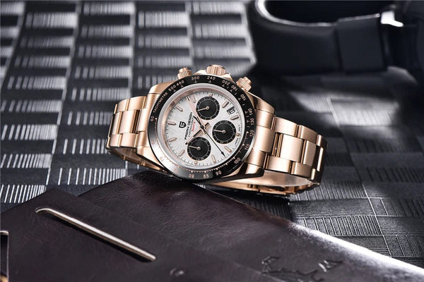 Planet Gates rubber grey 40mm New V2 PAGANI DESIGN Men's Quartz Watches Sapphire Retro Chronograph Stainless Steel Waterproof Watch Men Relogio Masculino