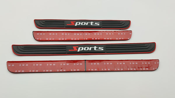 Planet Gates Rubber Upgrade Your Car with 4pcs Universal Rubber Door Sill Protector - Get Maximum Protection Now!