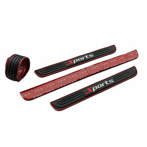 Planet Gates Rubber Upgrade Your Car with 4pcs Universal Rubber Door Sill Protector - Get Maximum Protection Now!