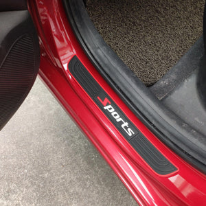 Planet Gates Rubber Upgrade Your Car with 4pcs Universal Rubber Door Sill Protector - Get Maximum Protection Now!