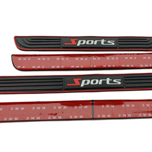 Planet Gates Rubber Upgrade Your Car with 4pcs Universal Rubber Door Sill Protector - Get Maximum Protection Now!