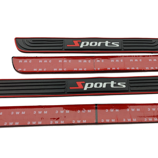 Planet Gates Rubber Upgrade Your Car with 4pcs Universal Rubber Door Sill Protector - Get Maximum Protection Now!