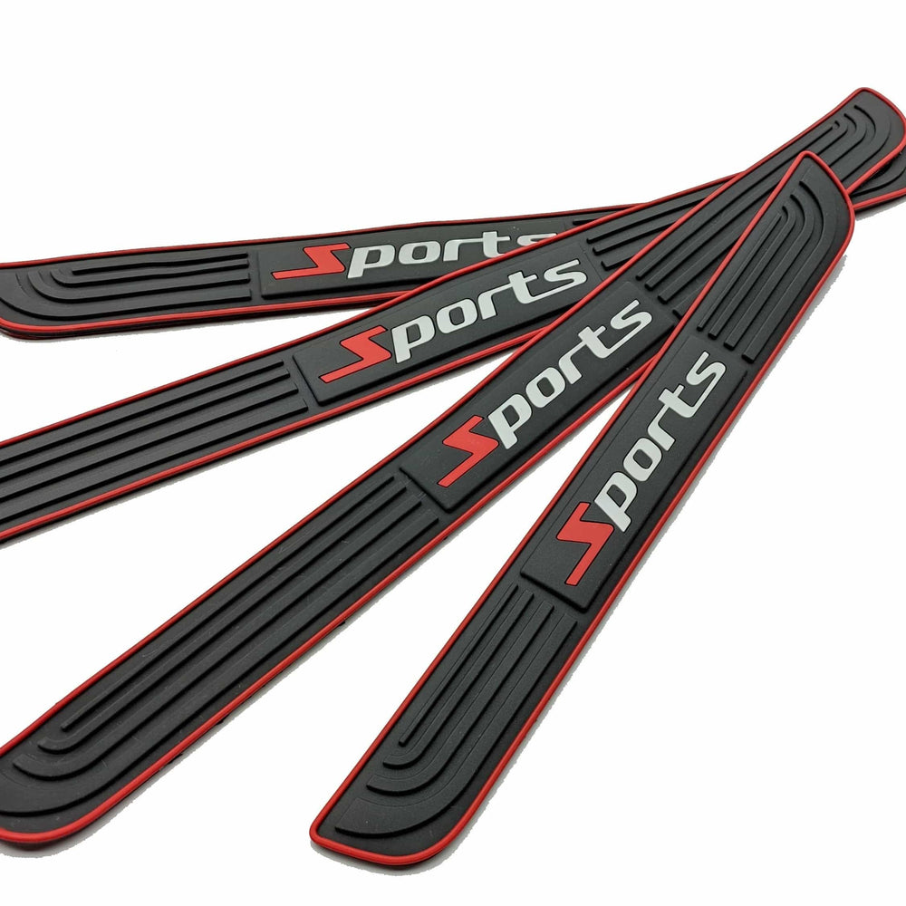 Planet Gates Rubber Upgrade Your Car with 4pcs Universal Rubber Door Sill Protector - Get Maximum Protection Now!