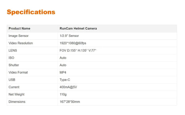 Planet Gates RunCam Helmet Camera Face Mask Recorder Airsoft Recording Long Battery Life 1920*1080 60fps