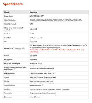 Planet Gates RunCam6 RunCam 6 4K 30FPS FPV Action Sport Camera