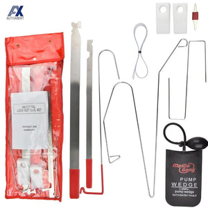 Planet Gates Russian Federation Car Vehicle Door Lost Lock Out Thin Bar Wedge Emergency Open Unlock Key Tools Kit + Black Air Pump Universal Car Styling Parts