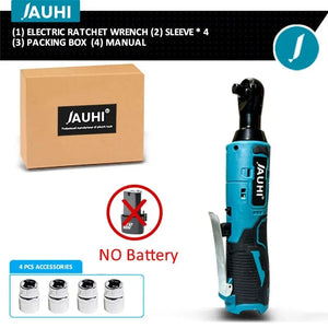 Planet Gates Russian Federation / Without Battery JAUHI 12V Impact Wrench Cordless Rechargeable Electric Wrench 3/8 Inch Right Angle Ratchet Wrenches Impact Driver Power Tool