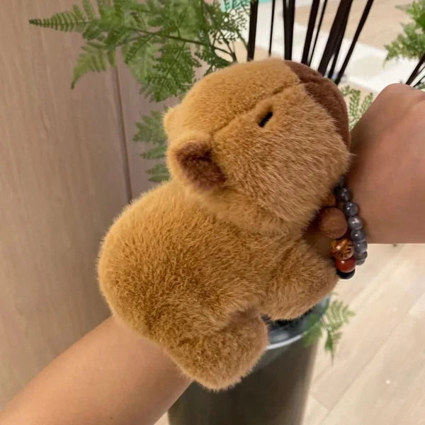 Planet Gates Rytanda Capybara Clap Circle Toys Slap Snap Wrap Wristband Bracelet Capybara Plush Hand Ring Fun Pop Circles Kids Christmas Gift