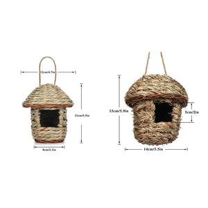 Planet Gates S 12x12cm / China Handwoven Straw Bird Nest Parrot Hatching Outdoor Garden Hanging Hatching Breeding House Nest Bird Accessory