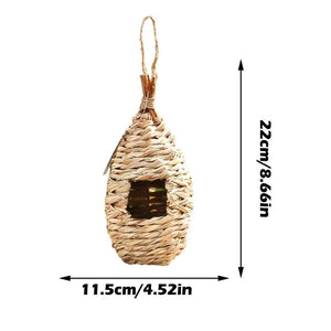 Planet Gates S 12x12cm / China Handwoven Straw Bird Nest Parrot Hatching Outdoor Garden Hanging Hatching Breeding House Nest Bird Accessory